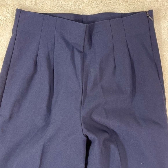 WILDLIFE New York Navy Blue Tailored Cropped Ankle Pants with side zipper - Picture 7 of 9